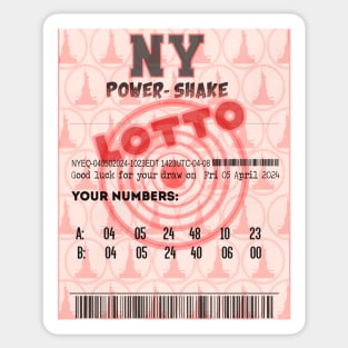 04-05-24 NE Earthquake Power -Shake Lottery Ticket- 2 draw Sticker